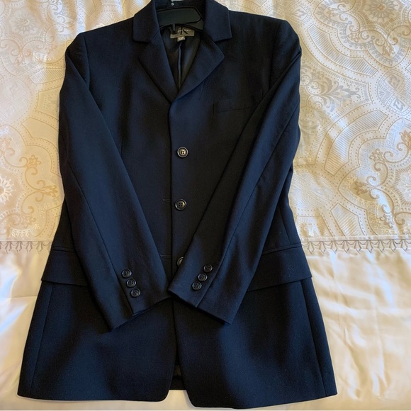 CK. Women’s Blazer. Made in Italy. 100% Fleece Wool. Black. Classic. - Picture 6 of 15